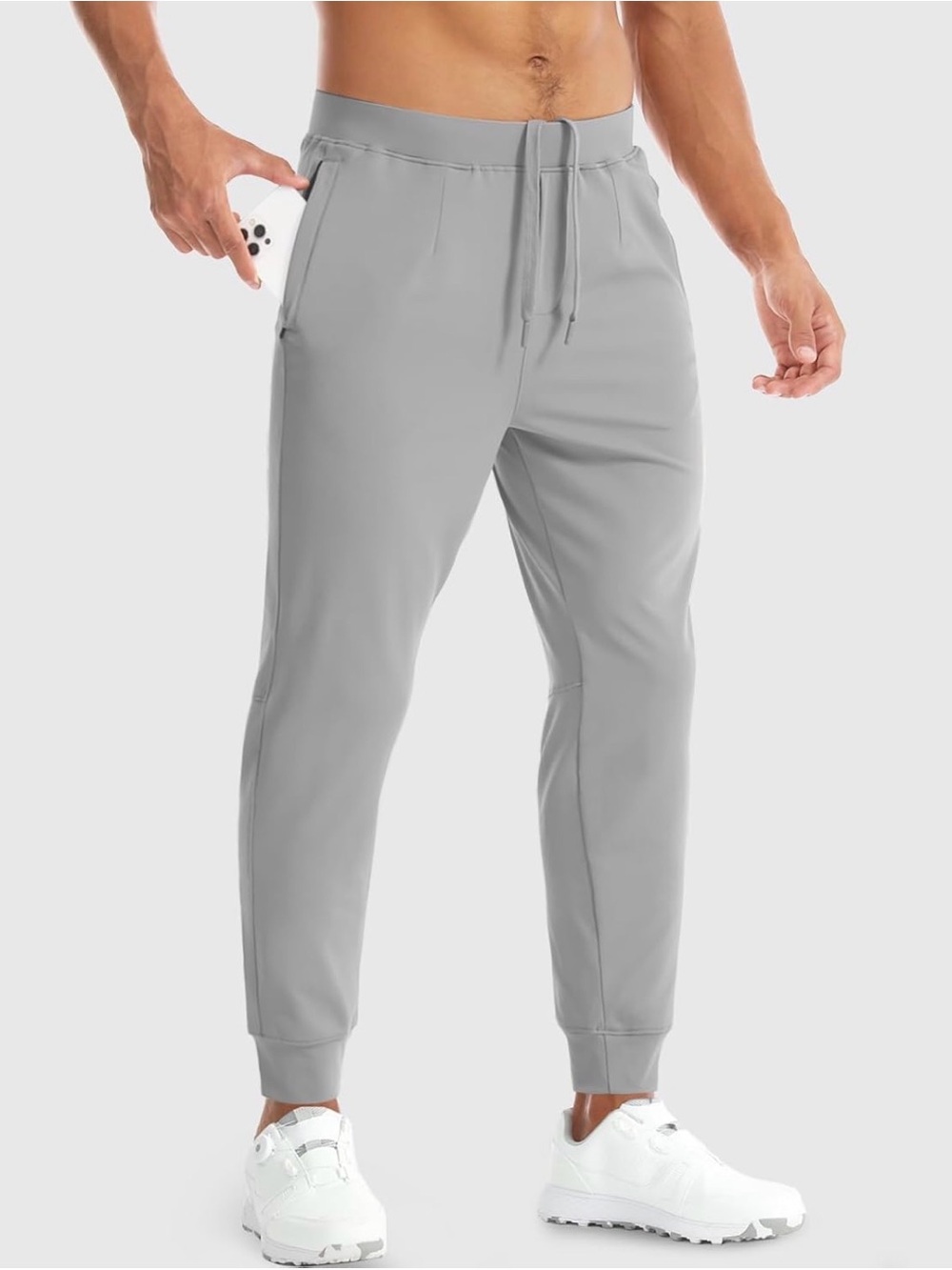Men's Joggers Sweatpants with Zipper Pockets Stretch Athletic Gym Pants
